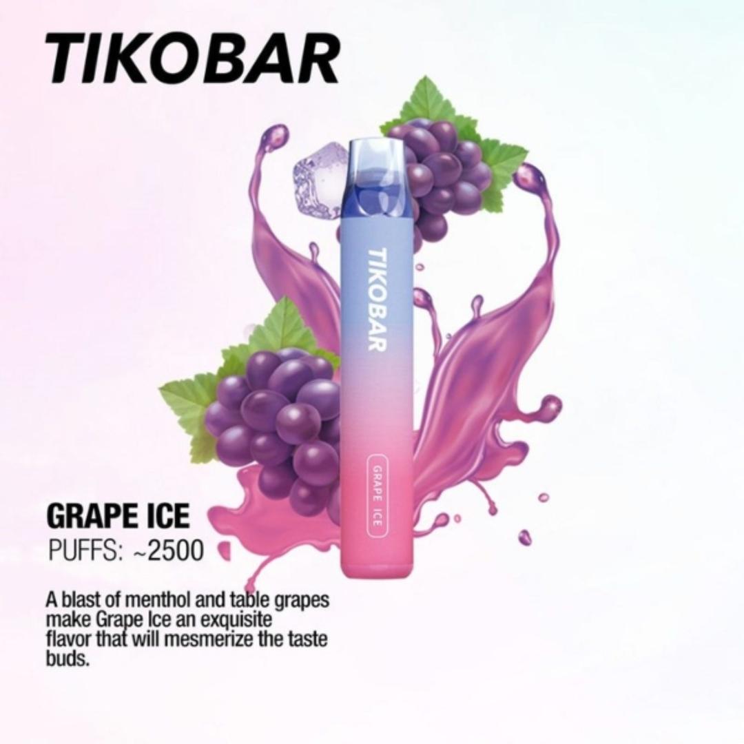 Tikobar disposable 2500 puffs - Grape Ice